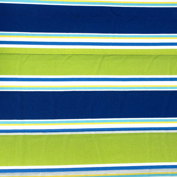 Lime green and blue striped fabric