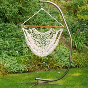 Hanging Cotton Rope Chair Outside