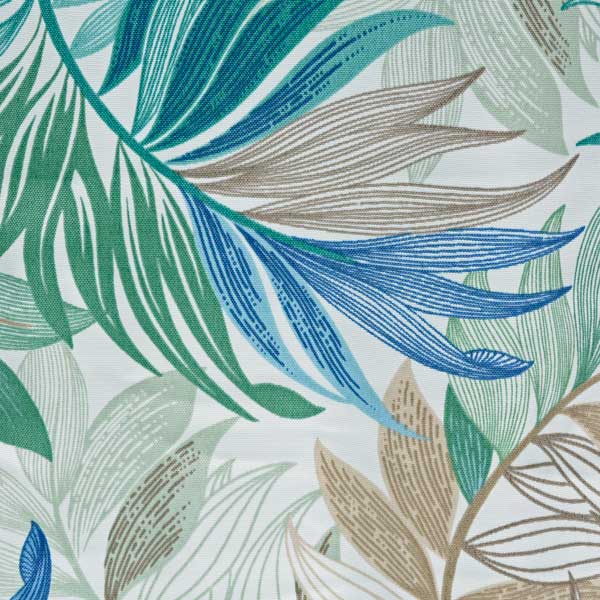 Light Blue and Green Leaf Fabric