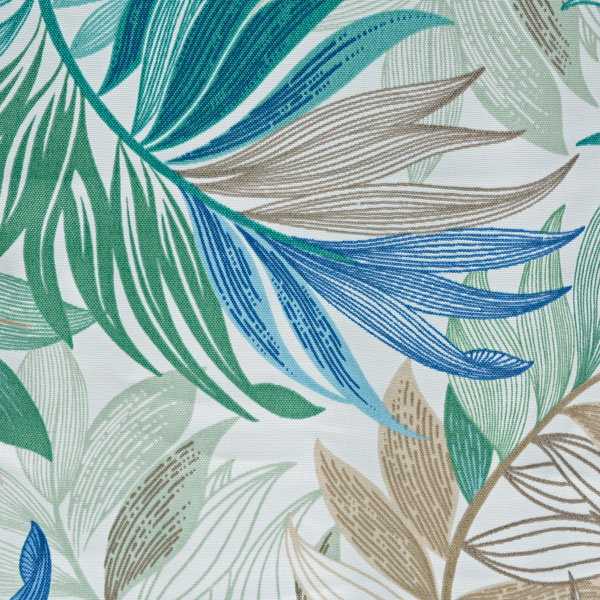 Light Blue and Green Leaf Fabric