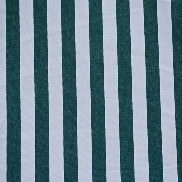 White and Green Stripe Fabric
