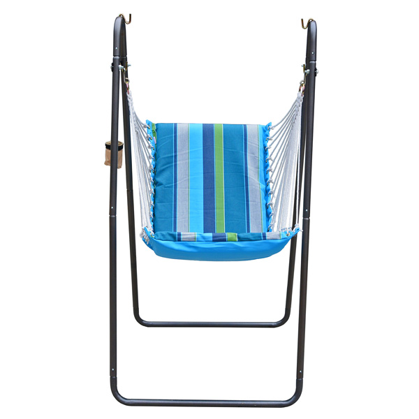 Sunbrella Soft Comfort Swing Chair With Stand Front