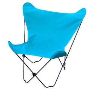 Teal Butterfly Chair and Cover Combination with Black Frame