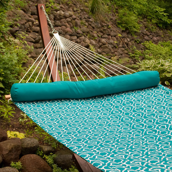 Teal Quilted Hammock Pillow