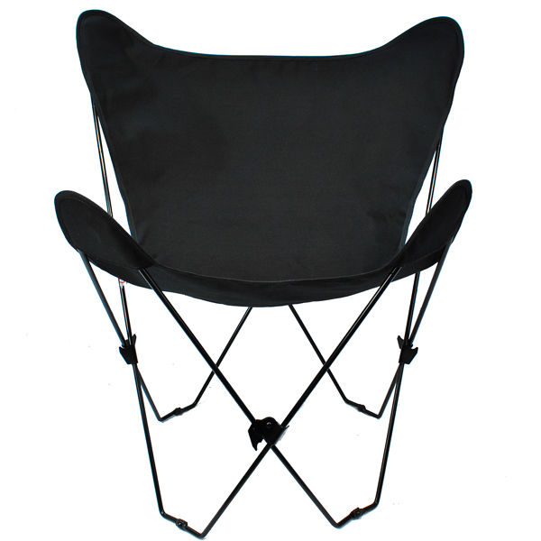 Black Butterfly Chair and Cover Combination with Black Frame