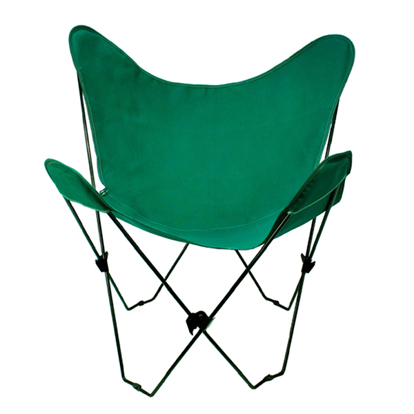 Green Butterfly Chair and Cover Combination with Black Frame