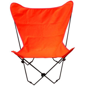Orange Butterfly Chair and Cover Combination with Black Frame