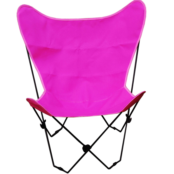 Pink Butterfly Chair and Cover Combination with Black Frame